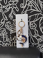 Брелок на ключи рыба со стразами