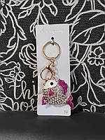 Брелок на ключи рыба со стразами