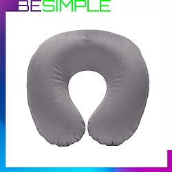 Ортопедична подушка для подорожей Memory Foam Travel Pillow / Дорожня подушка підкова Сірий
