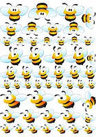 Вафельна картинка Мед. Бджоли. Пасіка А4 (p0538)