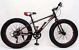 Велосипед "S800 HAMMER EXTRIME" Колеса 24'х4,0. Алюмінієва рама 15'' ФЕТБАЙК, фото 3