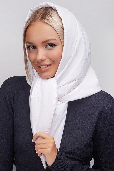 Хустка, косинка на синтепоні, колір білий, фото 1