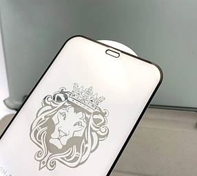 Захисне скло на телефон iPhone 12, iPhone 12 Pro протиударне Lion Full Glue 3D Black чорне