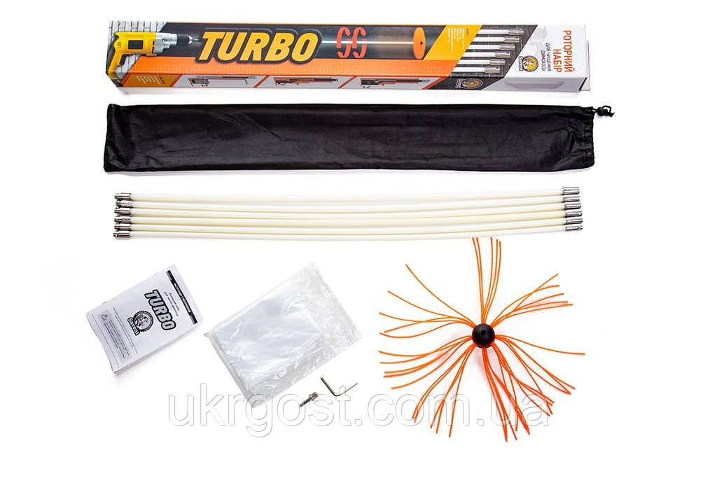 Роторний набір для чистки димоходів Savent TURBO (1 м х 8 шт)