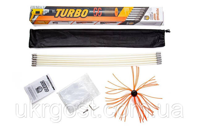 Роторний набір для чистки димоходів Savent TURBO (1 м х 8 шт), фото 1