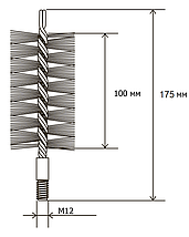Щітка металева для чищення теплообмінника котлів, труб Savent 30 мм, фото 5