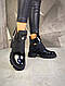 Жіночі чорні черевики натуральна лакована шкіра+гумка Демі, фото 2