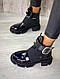 Жіночі чорні черевики натуральна лакована шкіра+гумка Демі, фото 6
