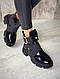 Жіночі чорні черевики натуральна лакована шкіра+гумка Демі, фото 4