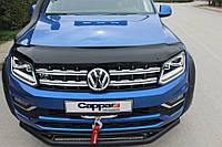 Дефлектор капота для Volkswagen Amarok 2010-2022 гг (EuroCap, Мухобойка) | Автомобильные дефлекторы