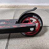 Самокат【2в1】Зимовий з лижами для трюків Scale Sports Storm Чорний, фото 8