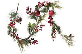 Хвойна гірлянда з ягодами 120 см