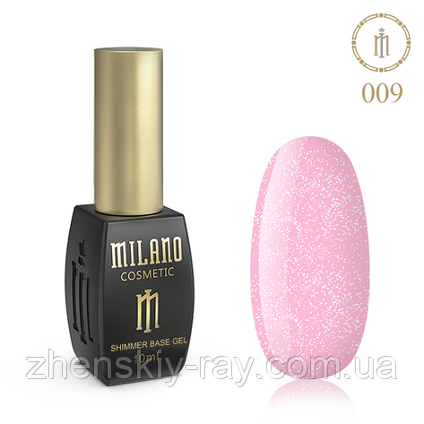 Кольорова база для гель-лаку із шимером Milano No 09, 10 мл, фото 1