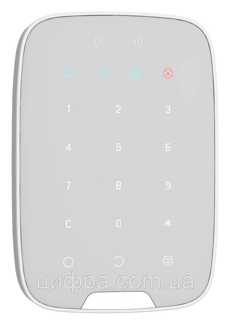 Клавіатура Ajax KeyPad S Plus біла