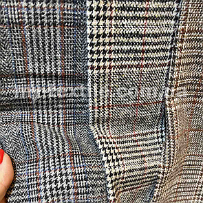 Костюмна (брючна) тканина Шотландка Червона смужка