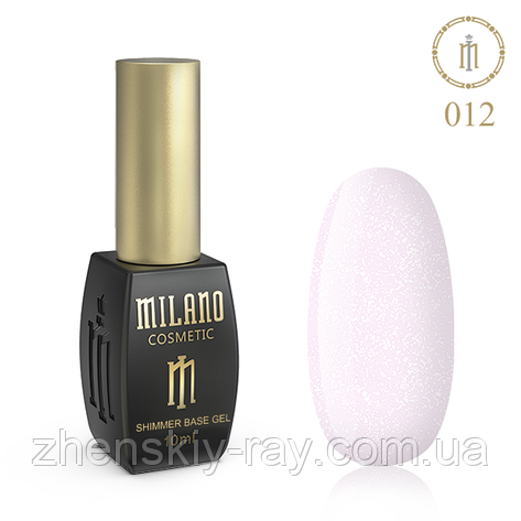 Кольорова база для гель-лаку із шимером Milano No 12, 10 мл, фото 1