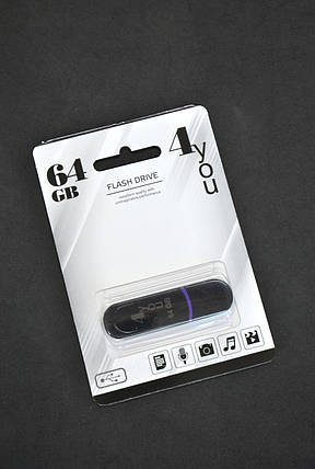 USB-накопичувач флешка на 64Gb 4you 012 Jet series Black, фото 1