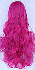 Перука пишне, хвилясте волосся 80 см, рожеве, фото 3