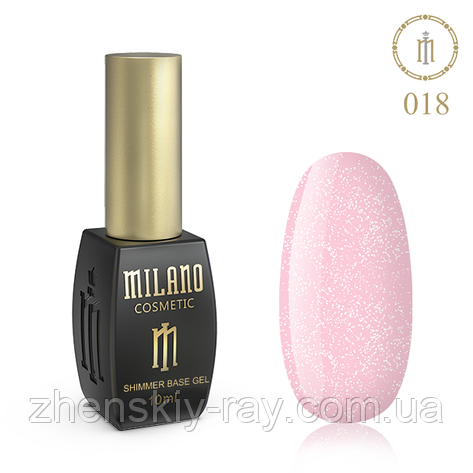 Кольорова база для гель-лаку із шимером Milano No 18, 10 мл, фото 1