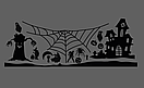 Інтер'єрна вінілова наклейка Якось вночі (декор на свято Гелловін, павук, відьма), фото 2