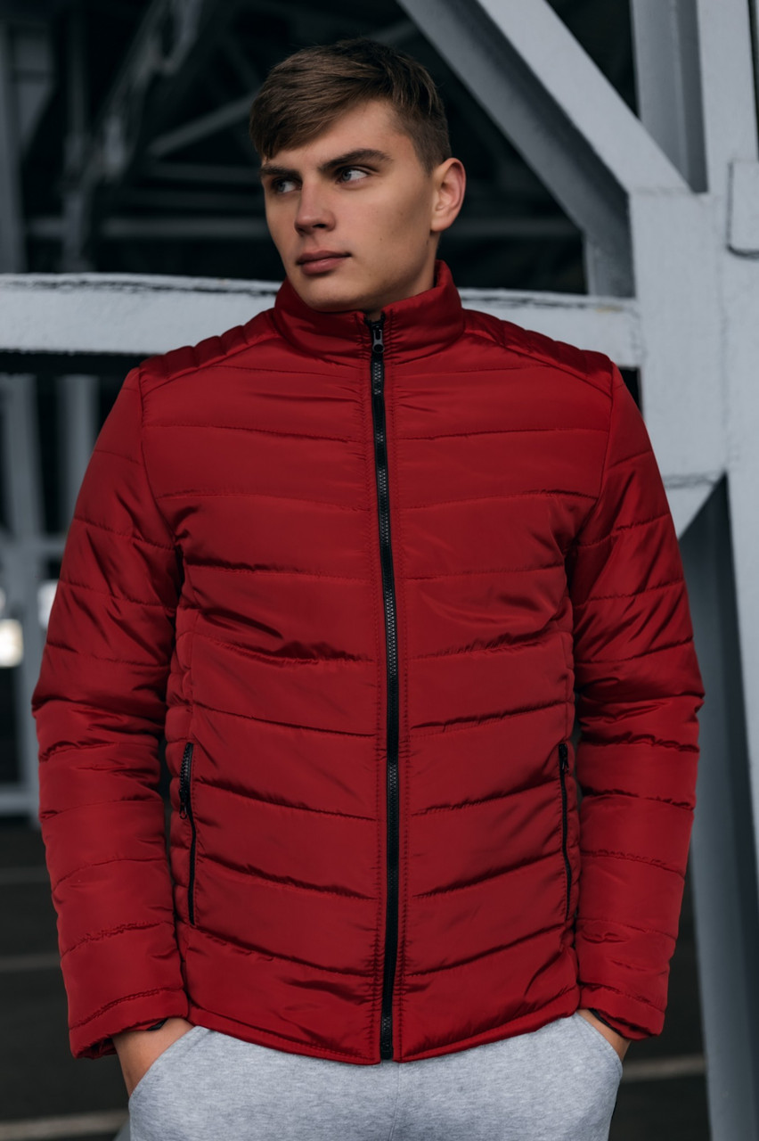 Чоловіча куртка демісезонна червона весна-осінь Memoru плащівка Розміри: S, M, L, XL, XXL (Повномірят)