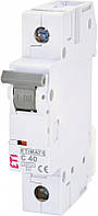 Автоматический выключатель ETIMAT 6 1p С 40А (6 kA) ETI, 2141520 модульный автомат однополюсный