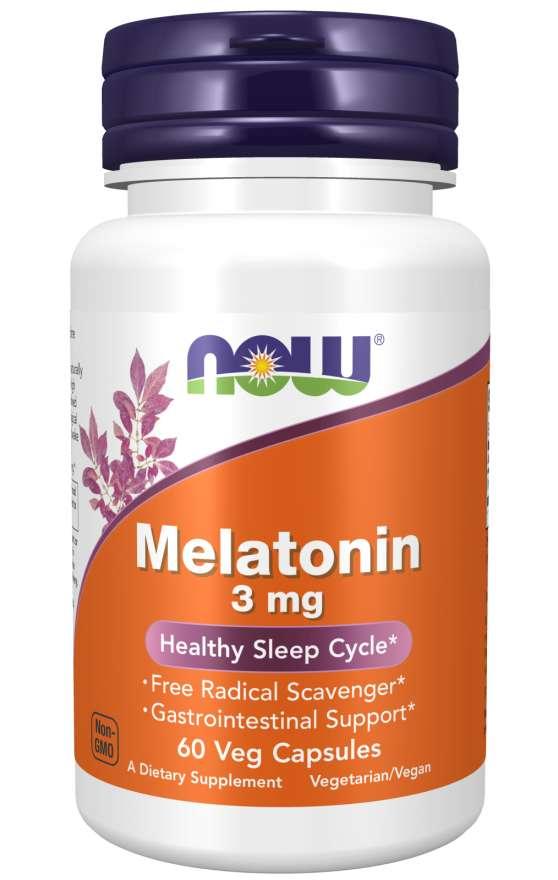 NOW MELATONIN / МЕЛАТОНІН 3мг в капсулах №60