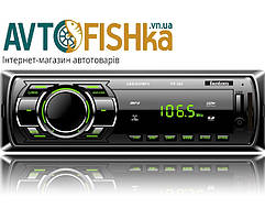 Автомагнітола Fantom FP-302 Black/Green 1DIN MP3 програвач з FM радіоприймачем і 2 канальним підсилювачем