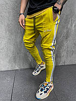 Мужские спортивные штаны жёлтого цвета зауженные демисезонные 2Y Studios