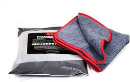 Рушник мікрофібровий - MaxShine Microfiber Towel 40x60 см. 600 gsm сіро-червоний (1014060G)