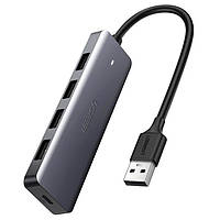USB концентратор UGREEN CM219 4-Port USB 3.0 Hub + Powered by Micro USB Metal Plated Shell Ultra Slim 50985
