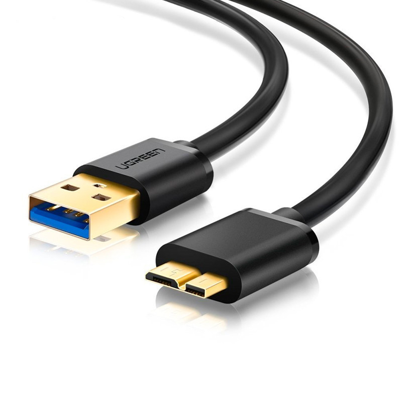 Кабель UGREEN   US130  USB 3.0 A Male to Micro USB 3.0 Male Cable 1m Black  (10841)