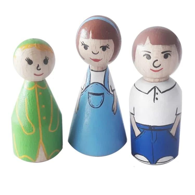 Набор деревянных кукол "Семья" для работы с психологом - фото 2 - id-p1473899855