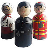 Набір дерев'яних ляльок "Професії" для роботи з психологом, фото 2