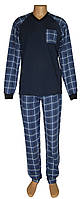 Нова модель в серії теплих байкових чоловічих піжам - серія 21025 Reglan Soft котон Темно-синя ТМ УКРТРИКОТАЖ!