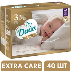 Підгузки Дада Dada Extra Care 3 Midi (4-9 кг), 40 шт.