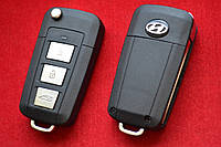 Викидний ключ Hyundai для переділки 3 кнопки Різновид Пластик