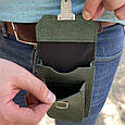Кожаная сумка чехол Tarwa на пояс, зеленый, фото 4