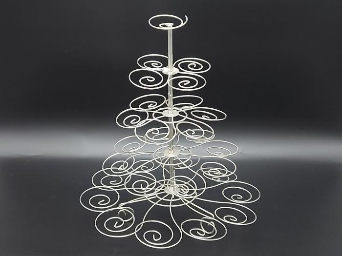 Стійка фуршетна для кексів маффинов металева Підставка для капкейков стенд етажерка Спіраль H 40 cm