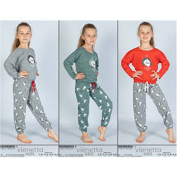 Комплект дитячого домашнього одягу для дівчинки (футболка короткий рукав + штани), VS