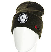 Мужская женская шапка лопата с логотипом Mercedes Benz AMG Мерседес Бенз АМГ разные цвета Хаки