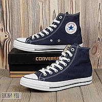 Converse кеды высокие темно-синие