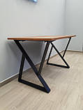 Обідній стіл Діо Тенеро 160х80 см прямокутний з металевими опорами універсальний, фото 8