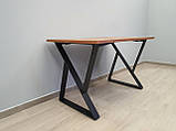 Обідній стіл Діо Тенеро 160х80 см прямокутний з металевими опорами універсальний, фото 9