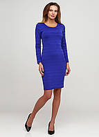 Красивое модное женское платье синее VENUS из гипюра на подкладке