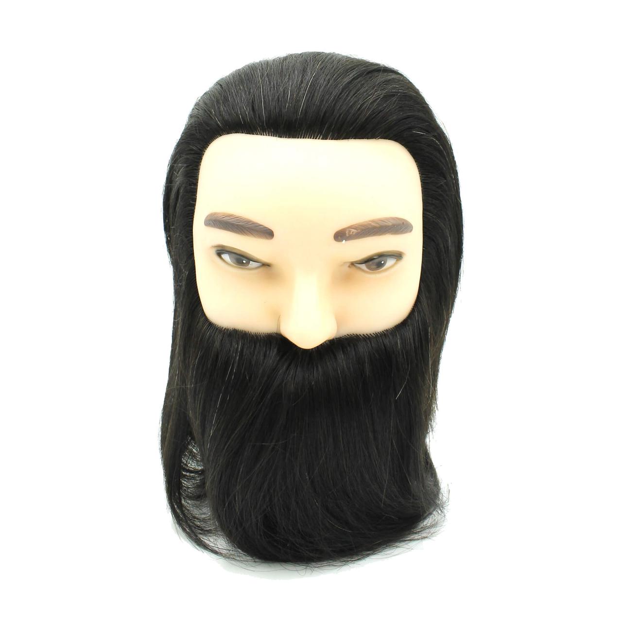 Манекен навчальний з натуральним волоссям та бородою “Брюнет” 5219A-1