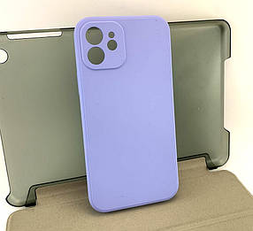 Чохол на iPhone 12 накладка на бампер протиударний Avantis Full Case силіконовий бузковий