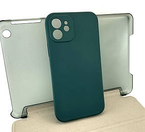 Чохол на iPhone 12 накладка на бампер протиударний Avantis Full Case силіконовий зелений