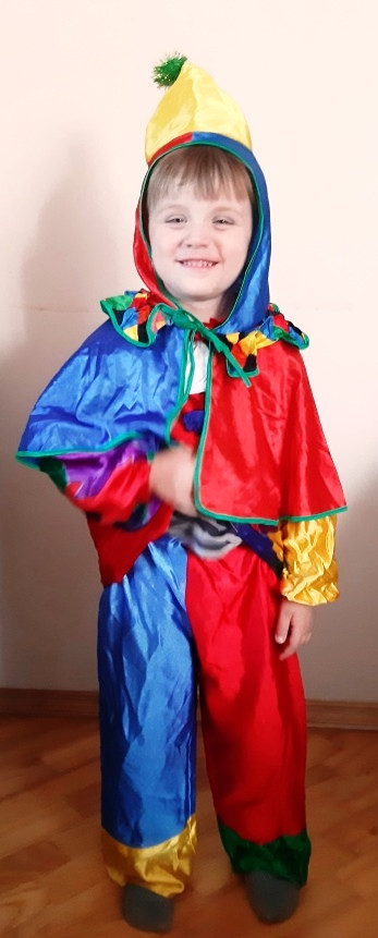 Карнавальний костюм Скоморох, блазень, петрушка, арлекін.