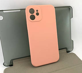 Чохол на iPhone 12 накладка на бампер протиударний Avantis Full Case силіконовий рожевий